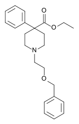 Chemical structure of benzethidine.