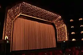 The decorated proscenium arch