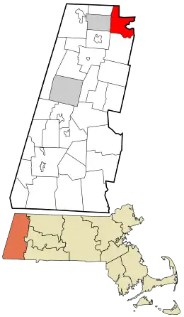 Location in Berkshire County and Massachusetts.