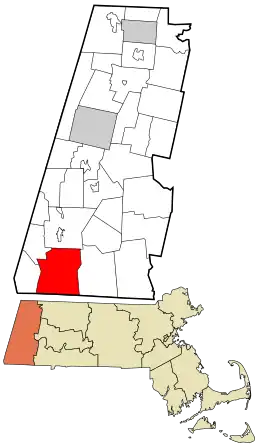 Location in Berkshire County and the state of Massachusetts.