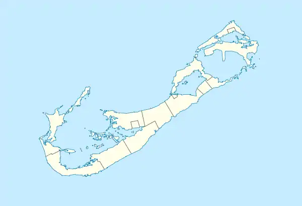 Location of Mangrove Lake in Bermuda.