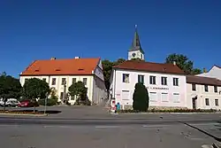 View towards the church