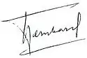 Bernhard of Lippe-Biesterfeld's signature