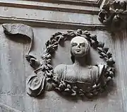 Medallion of Bernuy's wife in the courtyard