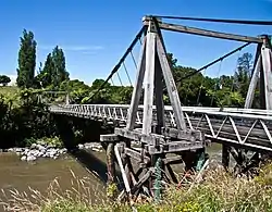 The Bertrand road suspension bridge