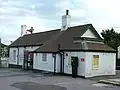 The station building on platform 2, seen from the station approach