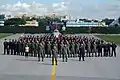 Personnel and staff of 144 Squadron based at Paya Lebar Air Base posing in front of the squadron's F-5S Tiger-IIs after winning the Best Fighter Squadron award 2005.