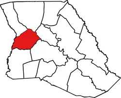 Location of Bethel Township in Bladen County