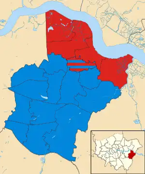 Bexley 2018 results map