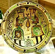 A pottery plate from the Ilkhanate period discovered in Beylagan