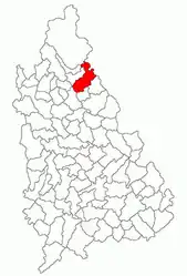 Location in Dâmbovița County