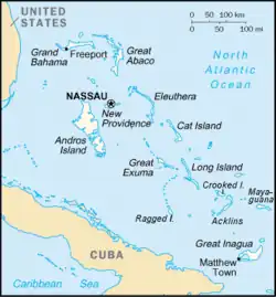 Map of the Bahamas