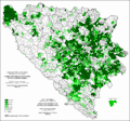 Share of Muslims in Bosnia and Herzegovina by settlements 1991