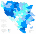 Share of Serbs in Bosnia and Herzegovina by municipalities 1981