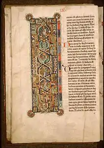 First page of The Book of Genesis, Bible of Manerius (c. 1185),  (BSG Ms.8 f7)