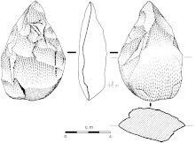 Another lithic flake handaxe