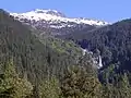 Big Devil Peak and Big Devil Falls seen from Highway 20