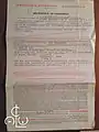 Bill of Insurance on shipment from Glasfabriek Leerdam to Java, Dutch Indies