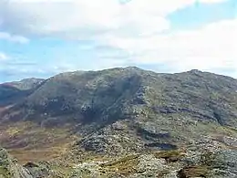 Mullach Glas (back left), and Binn Mhor (centre), viewed from Binn Chaonaigh