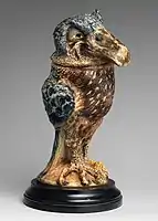 Wally bird jar, 1888, 12 3/16 in., 31 cm high, on base.