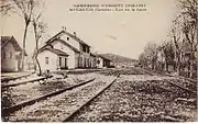 The Station building, and approaches during the First World War.