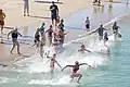 The view of the race from the Brighton Jetty.