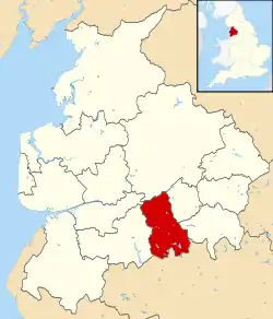 Shown within ceremonial Lancashire