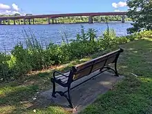 View from Blackstone Park toward the Henderson Bridge and Seekonk River.