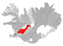 Location of the Municipality of Bláskógabyggð