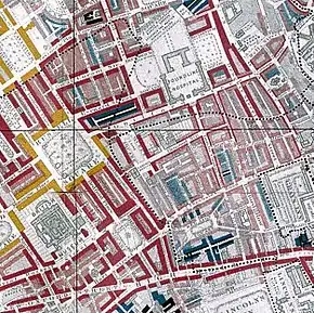 old map of Bloomsbury in London