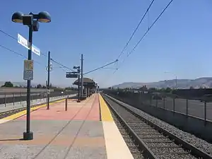 The platform at Blossom Hill station