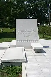 Close-Up of Blue Sky Mausoleum