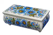 Decorative box "Blue Flowers" by Natalia Statyva-Zharko