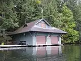 Boat house on Spitfire Lake