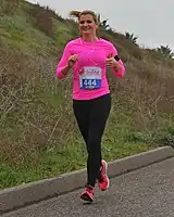 A runner in leggings