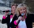 Elisabeth Andreassen and Hanne Krogh performing as Bobbysocks! in 2010.