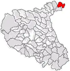 Location in Vrancea County