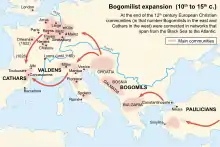 A map of the Bogomilist expansion in Europe