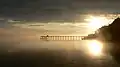 Bogue Sound with fog at sunset