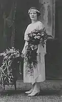 A Bohemian woman from Baltimore at her sister's wedding.