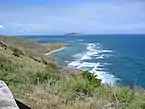 East End Marine Park: view of Boiler Bay on the North Shore of St. Croix, US Virgin Islands.  Buck Island National Monument is in the background.