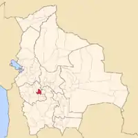 Location of Poopó Province in Bolivia