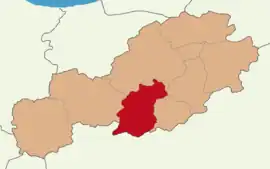 Map showing Seben District in Bolu Province