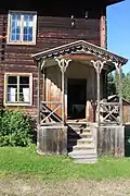 A decorated porch.