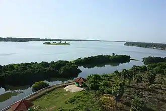 Bird's-eye view – Bone Island in distance