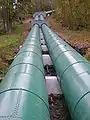 The pipes supplying water from the Clyde to Bonnington hydroelectric power station which run past the pavilion.