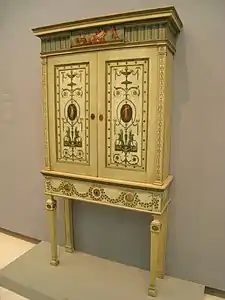 Robert Adam bookcase (1776); his work helped inspire the French neoclassical style