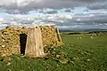 Boon hill, showing remains of a wall and a triangulation station