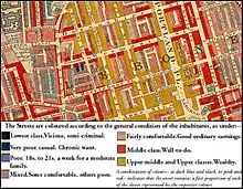 Extract from Charles Booth's 1889 survey of the lives and occupations of area residents