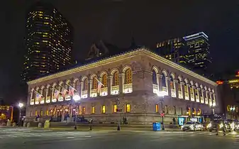 Night view looking southwest